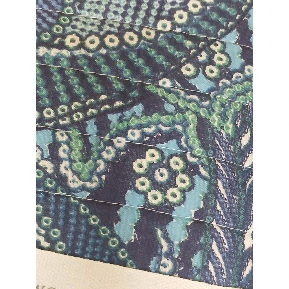 Levtex Twin 2 Peice Bellamy Teal Quilt Set Reversible Blue/Teal/White Print NEW